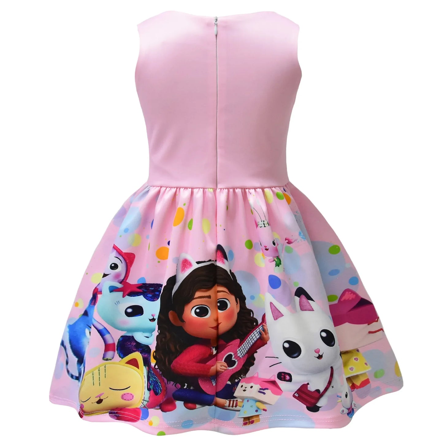Gabby's Dollhouse Kids Clothes Summer Baby Girls Cute Princess Dress Cartoon Gabby Cats Toddler Girls Birthday Party Dresses