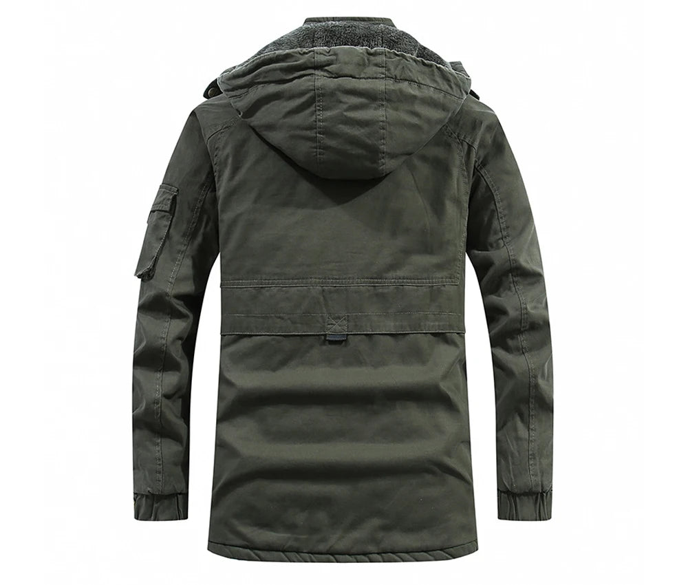 2025 Winter Men Jackets Fleece Warm Winbreaker Cotton padded Jackets Male Thicken Military Thermal Hooded jackets Clothing