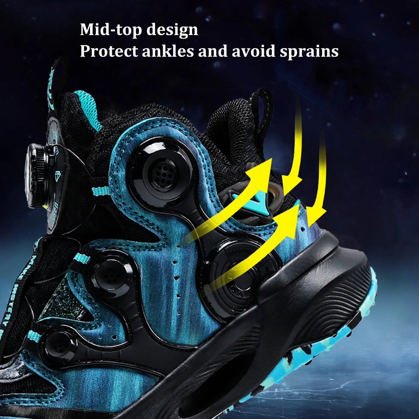 Kids Basketball Shoes Boys Air Cushion Sneakers Non-Slip Comfortable Outdoor Sports Shoes