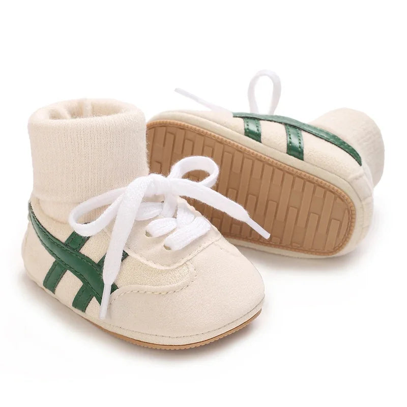Spring and Autumn Baby Shoes for Boys and Girls 0-1 Years Old Shoes and Socks Do Not Drop Soft Bottom Anti Slip Sneakers 6-12M