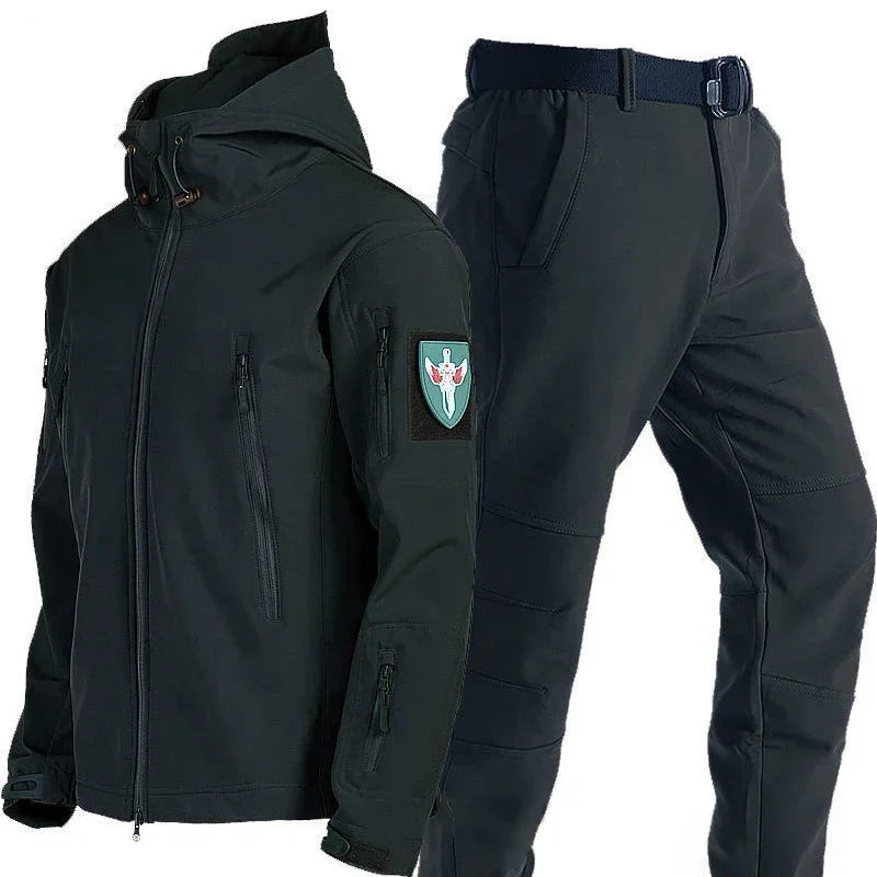 Fleece Autumn Military Men Jacket Waterproof Suit Fishing Warm Hiking Men Tracksuits Set for Men Jackets Suits Thermal Winter