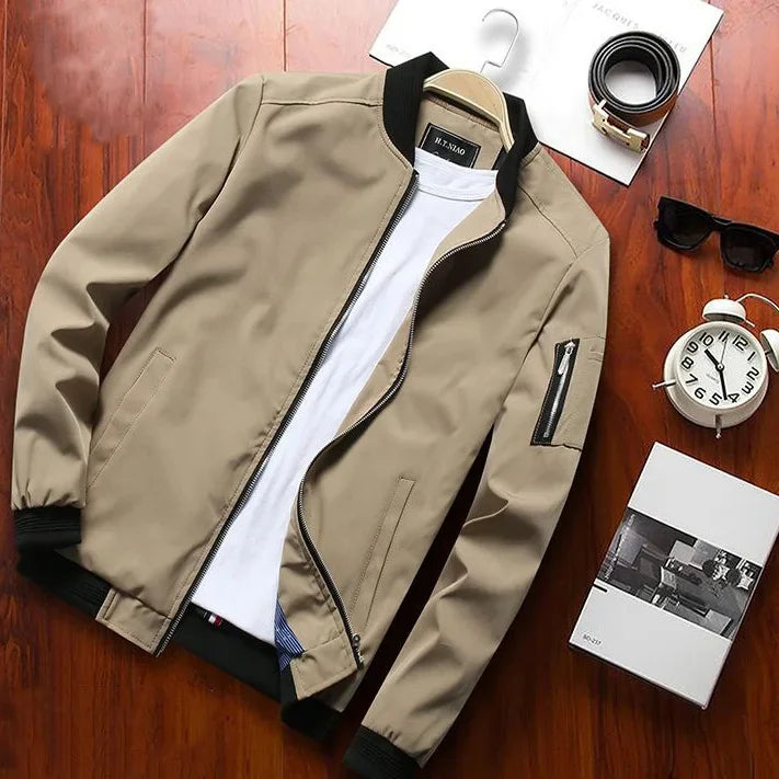 Customizable New Spring Black Bomber Men Streetwear Hip Hop Slim Fit Pilot Bomber Jacket Coat Men Jackets Tailor-made Suits