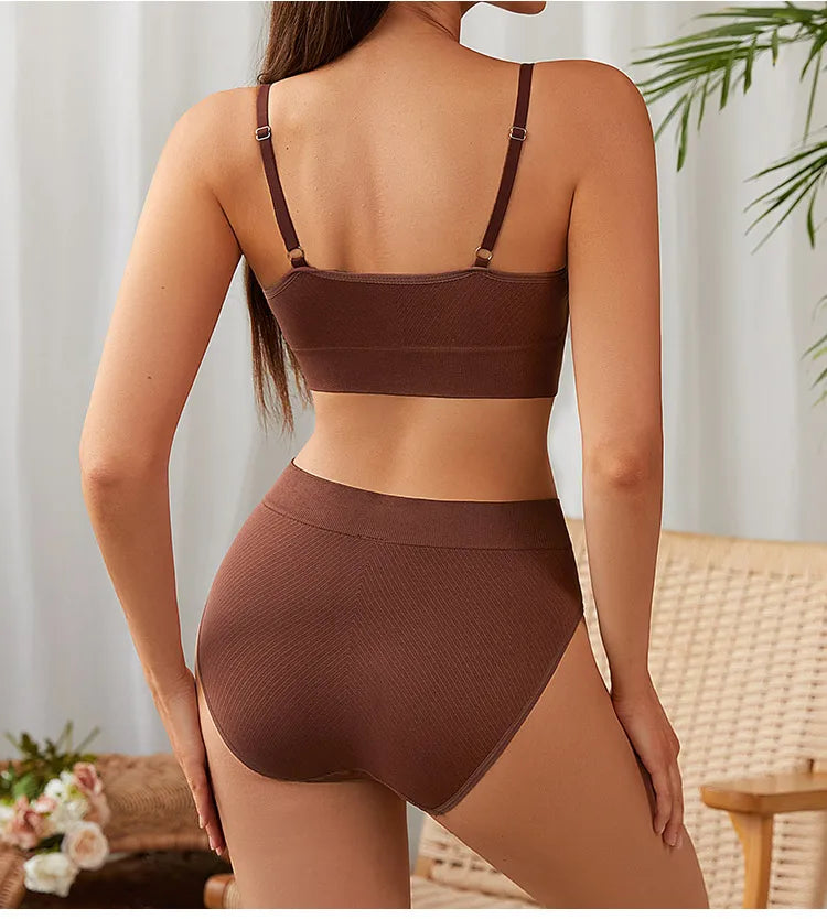 Hot Sale Seamless Panties Underwear Set Conjuntos De Ropa Interior Para Mujeres Seamless Bra And Panties Sets For Women