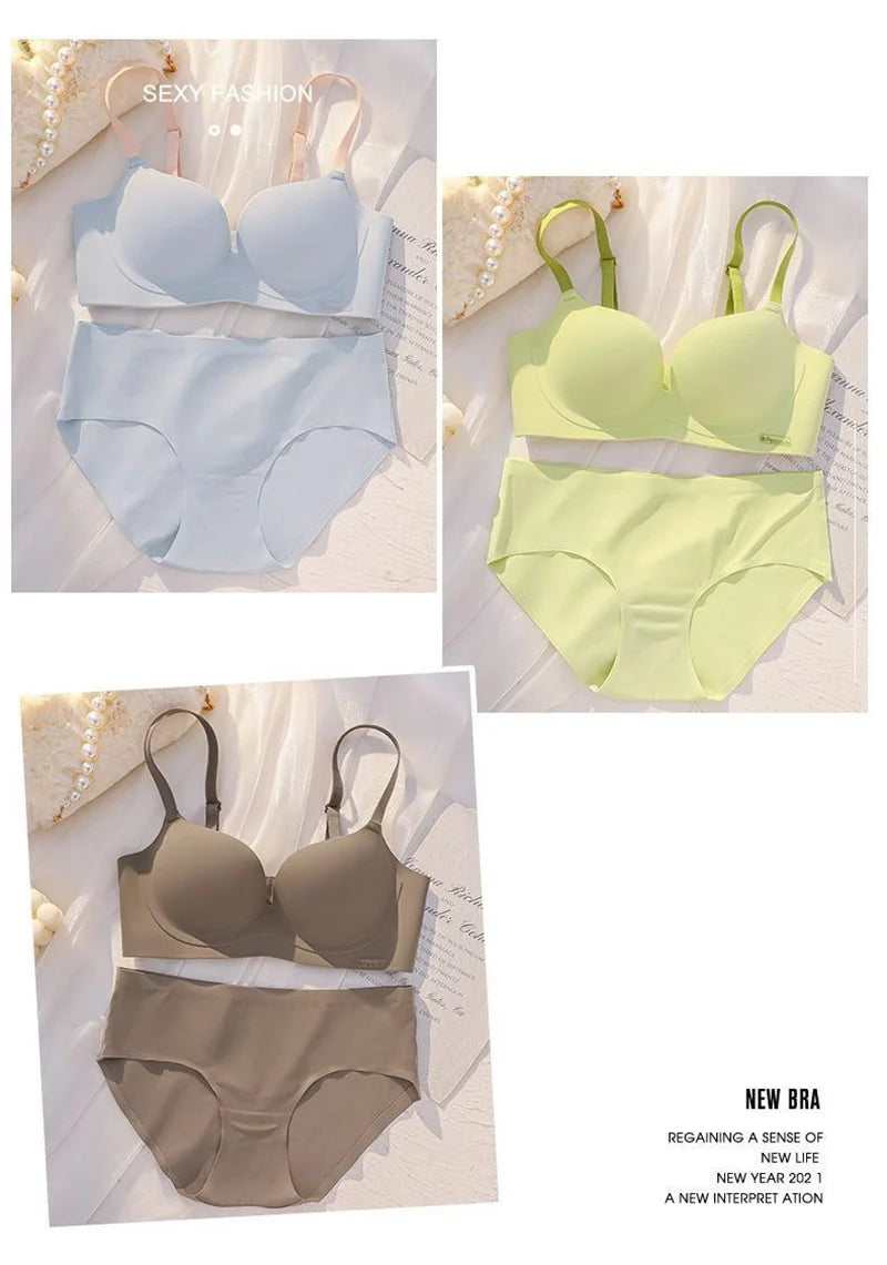 Ropa Interior Femenina Lingerie Set for Women Korean Style Push Up Bra And Panty Set Women's Panties Underwear Mujer Bralette