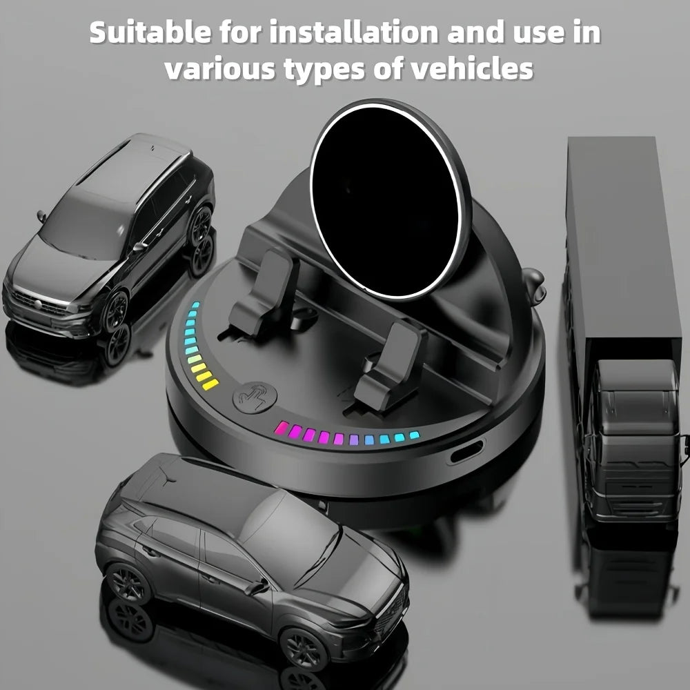 Car Phone Holder Wireless Charging Dashboard Auto Phone Support 360 Degree Rotatable for Home Office Desk Phone Holder