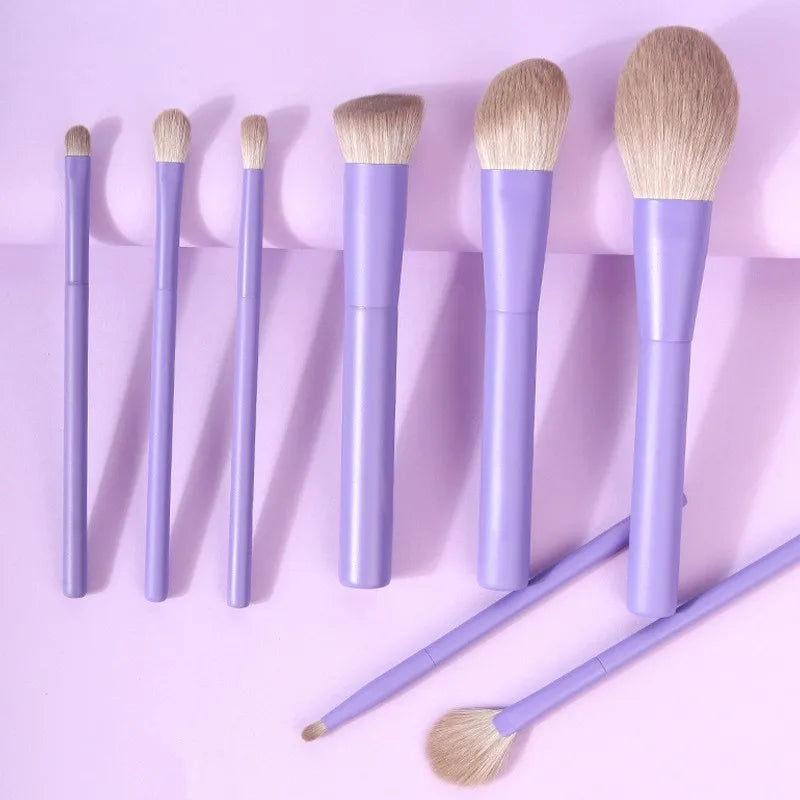 Pink Makeup Brush Set Private Label Wholesale Bulk Cosmetic Synthetic Hair Vegan Brushes Free Custom Logo Beauty Tool 10Sets
