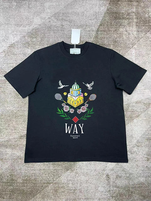 Top Version 1:1 Casinoblank Morocco Way Fruit Logo Printed Women Men T shirts Tops tees Oversized Men Cotton T shirt