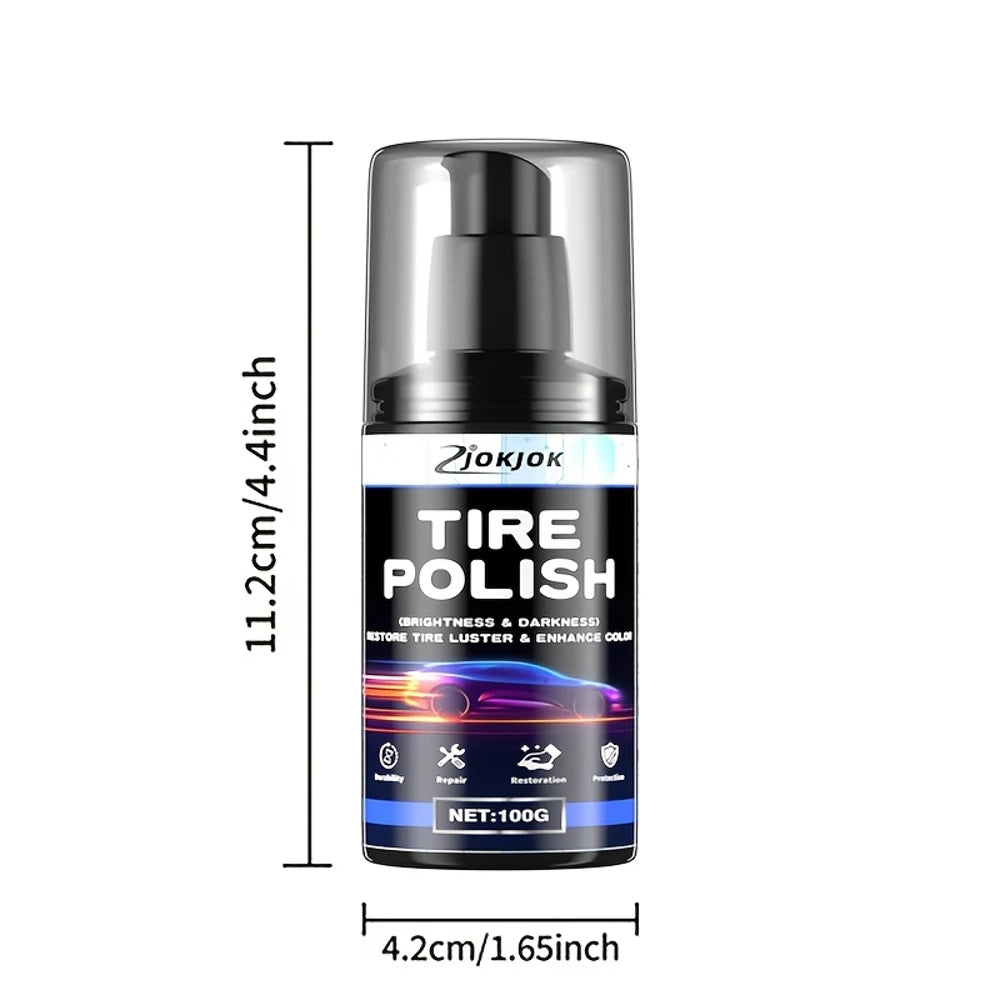 Car Plastic Tire Polish, Refurbishing Car Blackening Paste, Multi-purpose use for restoration and renewal. Maintains a lasting g