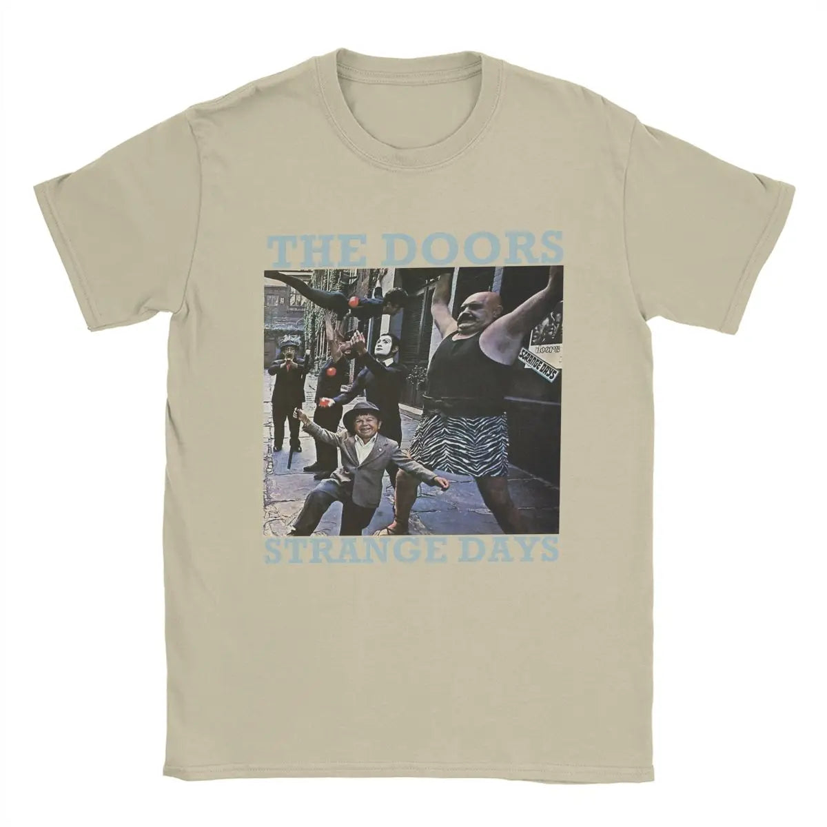 THE Doors Strange Days Men T Shirts Vintage Tee Shirt Short Sleeve Round Collar T-Shirt Cotton New Arrival Clothing