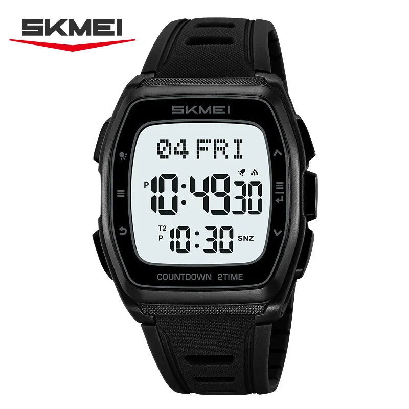 SKMEI 2441 LED Display Electronic Mens Wristwatches Waterproof Countdown Sport Watch for Men Military Digital Clock Reloj Hombre