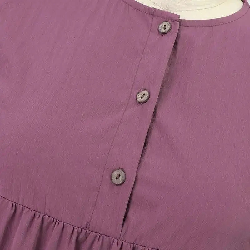 Muslim Women's Long Dress Spring Autumn Fashion Solid Color Loose Dreses Casual Full Sleeveless Maxi Dress Robe Femme