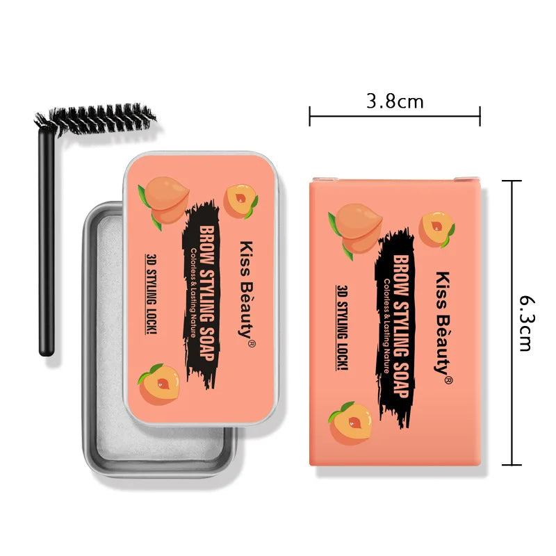 Colorless transparent eyebrow cream styling soap for refreshing and long-lasting natural eyebrow styling with eyebrow brush