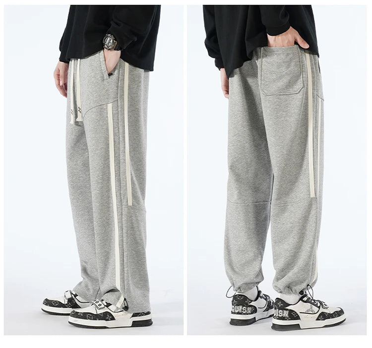 Big Tall Men Pants 200 Cm 190cm Extra Long Length Trouser Male  Straight Leg Sweatpants Winter Autumn Fleece Warm Lengthen 120cm