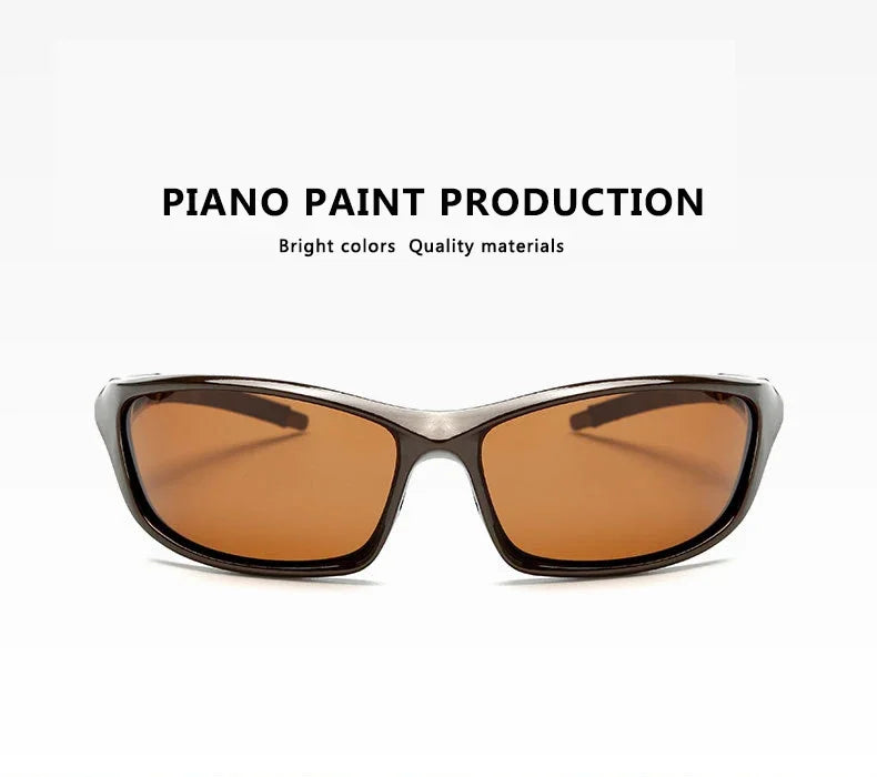 Polarized Sunglasses Designer Square Sports Sun Glasses for Men Driving Fishing Cycling Climbing Skiing Black Frame Goggle UV400