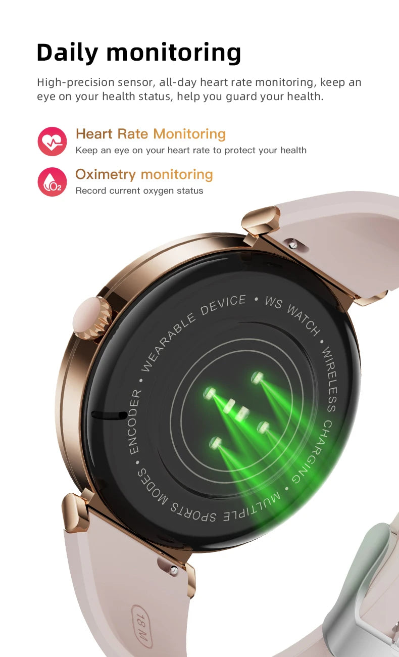 New Luxury Diamond Smart Watch Women Bluetooth Call Smartwatch Heart Rate Health Monitor Smartwatches Waterproof Bracelet Ladies