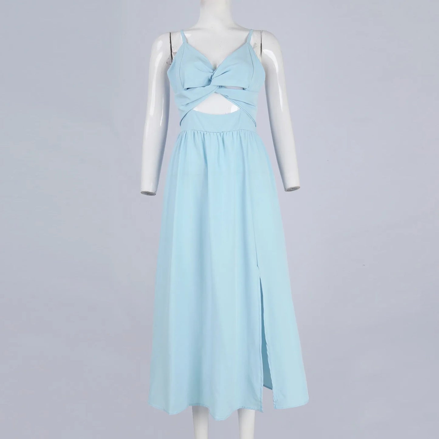 dresses for women trend sexy party dresses V-Neck Big Swing Slimming Backless Sleeveless long Dress Suspenders Hollow vestidos