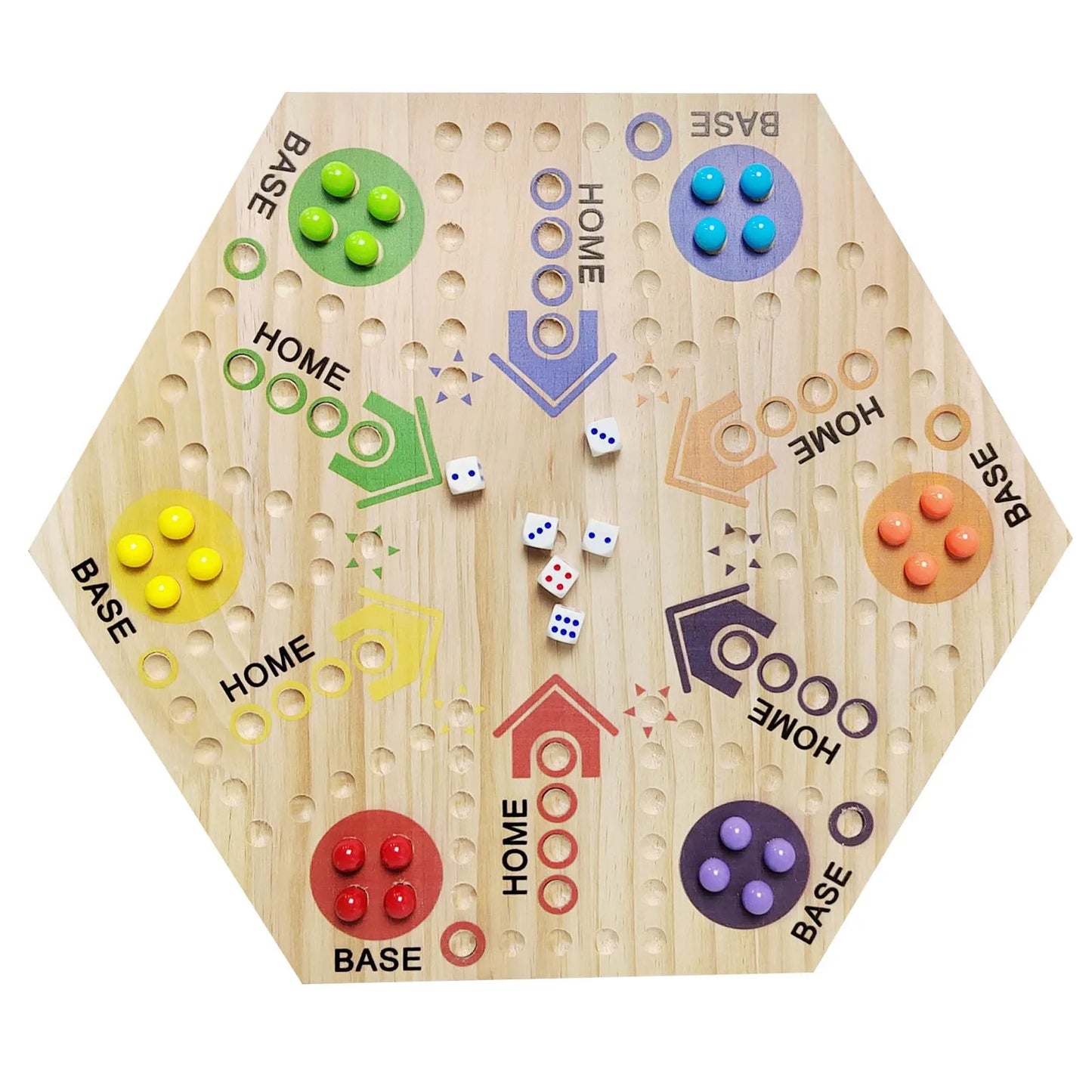 Wooden Board Game Toys 4-6 People Interactive Entertainment Toys Double-Sided Painted Toys Christmas Halloween Gifts For Kids