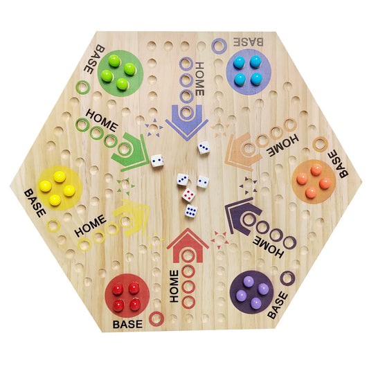 Wooden Board Game Toys 4-6 People Interactive Entertainment Toys Double-Sided Painted Toys Christmas Halloween Gifts For Kids