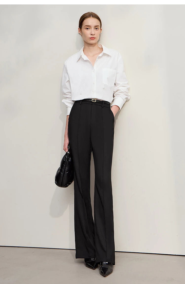 Amii Minimalist Women Pants 2025 Winter New Commuting Versatile Woman Clothes Casual Solid Color Straight Trousers 12544139