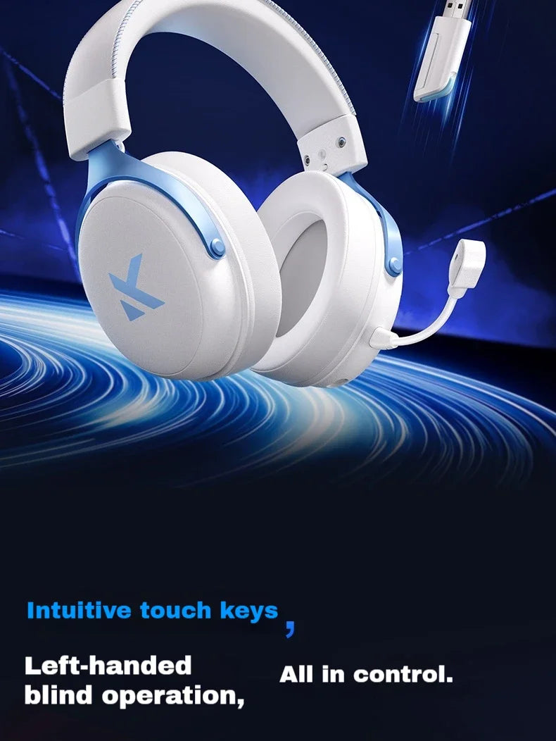 MCHOSE V9 Pro Wireless 3-Mode Headphones Esports Noise Reduction Mic Customizable Head-mounted Earphones for Music Gaming PC