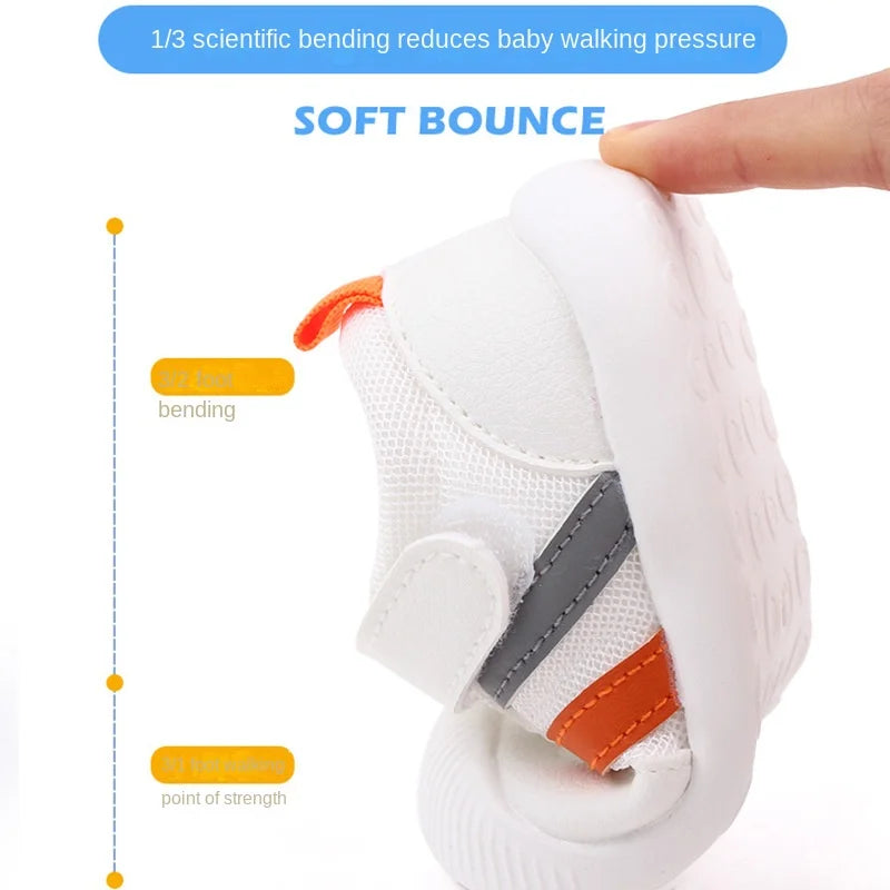 Baby Toddler Shoes Four Seasons Shoes 0 To 3 Years Old Baby Shoes Soft Bottom Non-slip Girls Boys Mesh Breathable Single Shoes