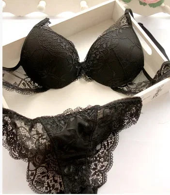 Newest Women's Push Up Embroidery Sexy Lace Floral Bra Sets Panties Underwear 5 Colors