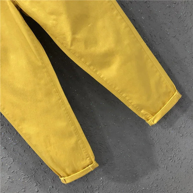 Woman Jeans Pants Denim Cropped Women's Autumn Casual Pants Elastic Waist Loose Feet Pantalones Vaqueros Mujer