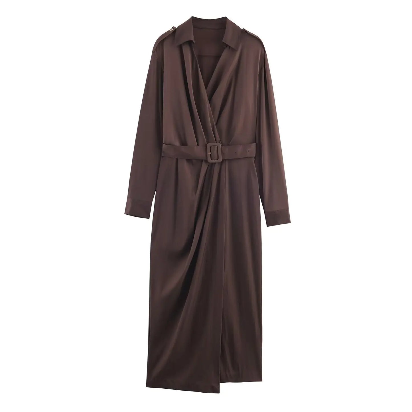 Women Leisure Dress 2025 Women Spring Autumn Fall New Fashion long sleeves With Belt Dresses Women Elegant Party Dress Dress