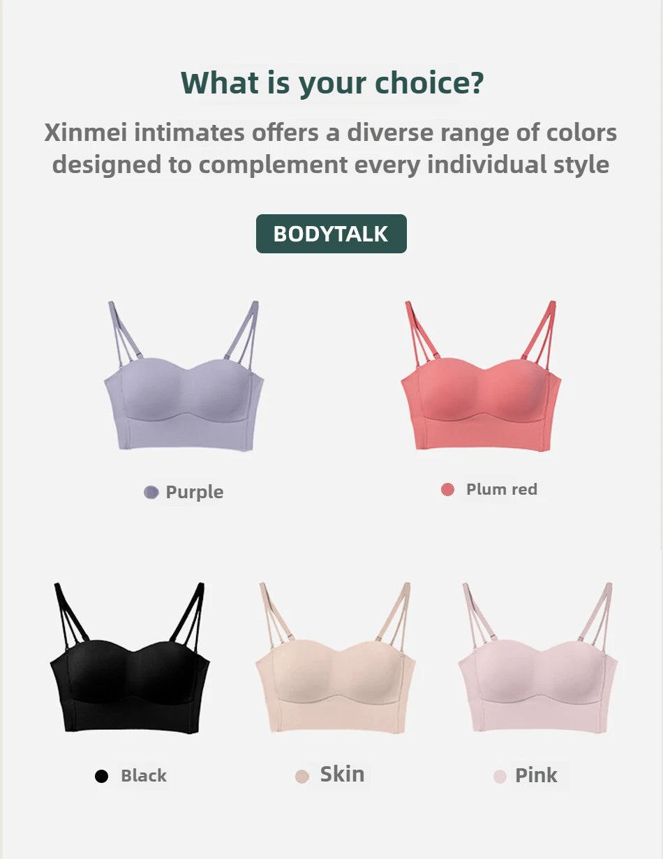 Women's Bra Is Comfortable Without Underwire  with A Concentrated Chest and A Beautiful Back It Is A 1/2 Cup Thin Lingerie