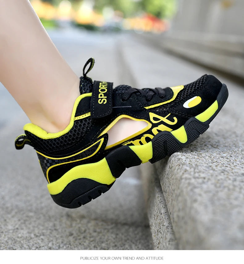 Kids Summer Shoes Kids Sandals Breathable Boys Sandals Soft  Children's Shoes Outdoor Protecting Toes Beach Sandal Water Shoes