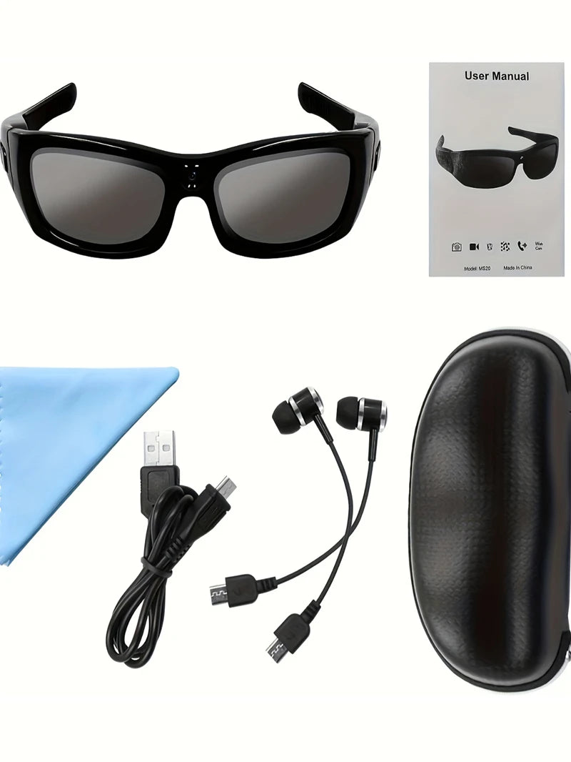 4K HD Camera Glasses Wearable Polarized Lens DVR Video Surveillance Security Protection Video Cam For Outdoor Sports 2025