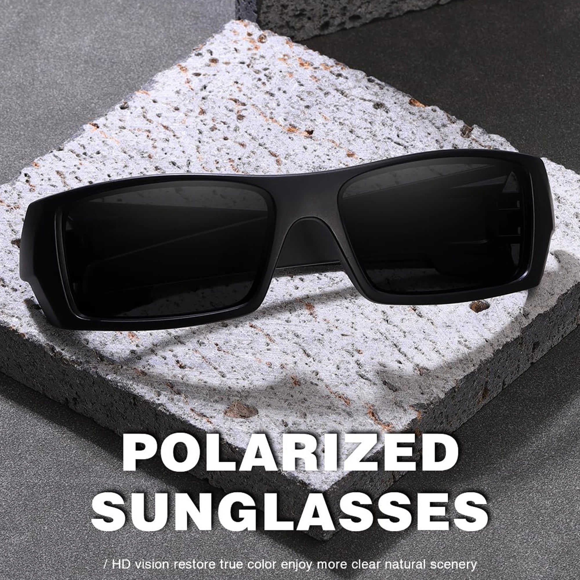 Polarized Sunglasses for Men Womens Sports Men's Sunglasses Trendy Retro Rectangular Wrap Around Vintage UV400 Eye Protection