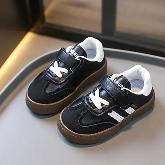 Kids Sneakers Lightweight Children's Shoes Spring Autumn Non-slip Sole Casual Shoes PU Leather Upper Boys Girl Sneakers 3 Color