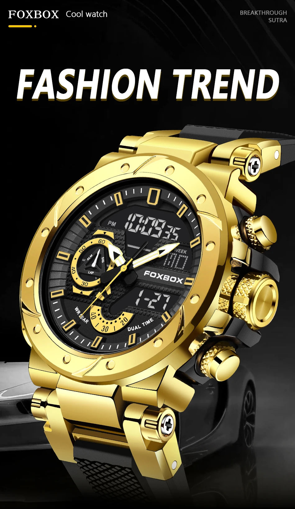 LIGE Top Brand Men Digital Watch Military Watches Fashion Sports Waterproof Dual Display Quartz Wristwatches Relogio Masculino