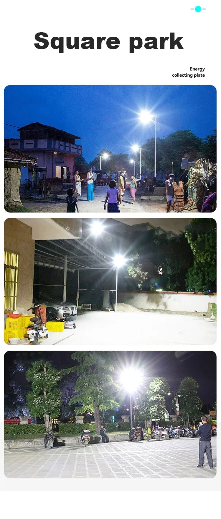 Super Bright Solar Street Light Outdoor-Heavy Duty Metal Waterproof IP65 Park Garden Garage Playground Commercial Lighting