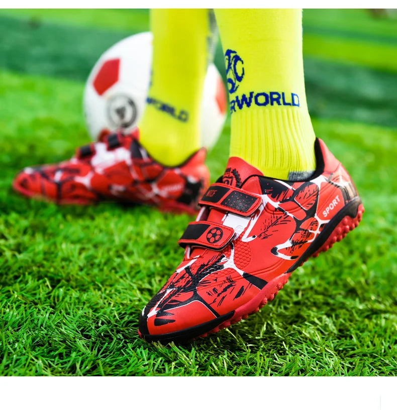 Kids Football Boots Child Soccer Shoe Anti Skid Boys Turf Cleats Hard Court Youth Training Trainers Children Futsal Sneakers