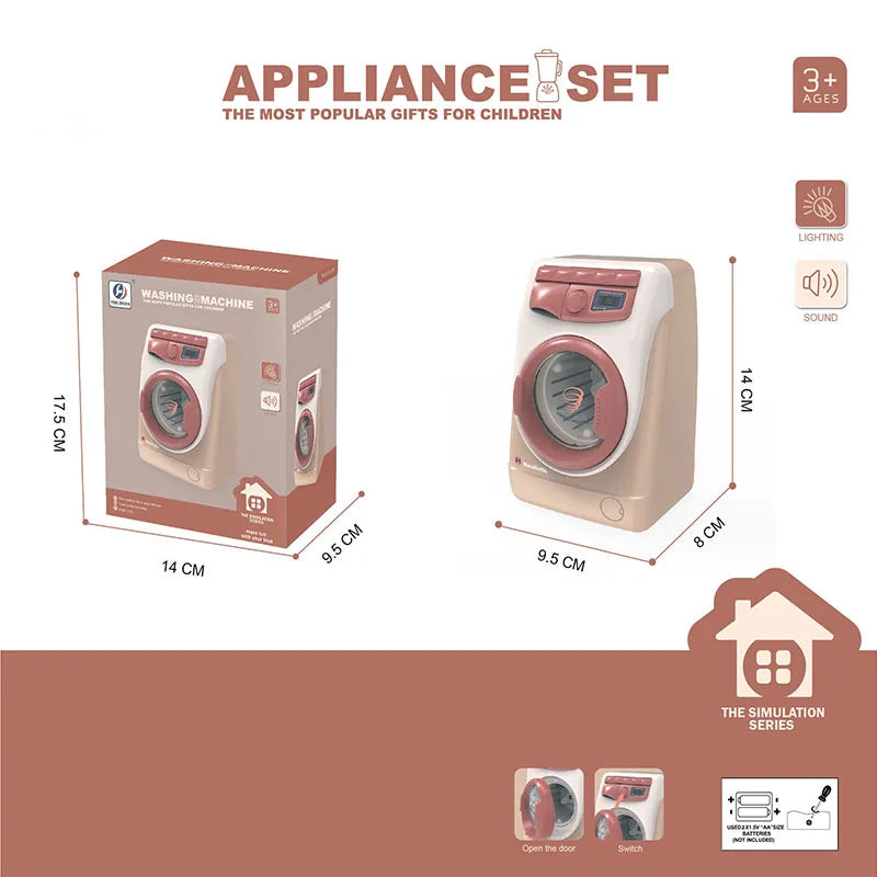 Kids Kitchen Toy Set Mini Simulation Household Appliances Toys for Children Pretend Play House Interactive Toys for Girls Boys