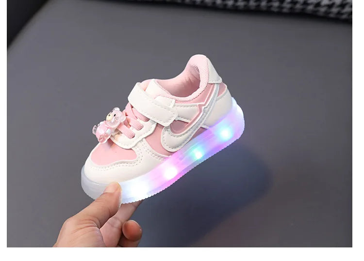 Shoes Children1-6Years Old2Girls Light Board Shoes2025Spring Kids' Leather Casual Shoes Soft Bottom Toddler Shoes