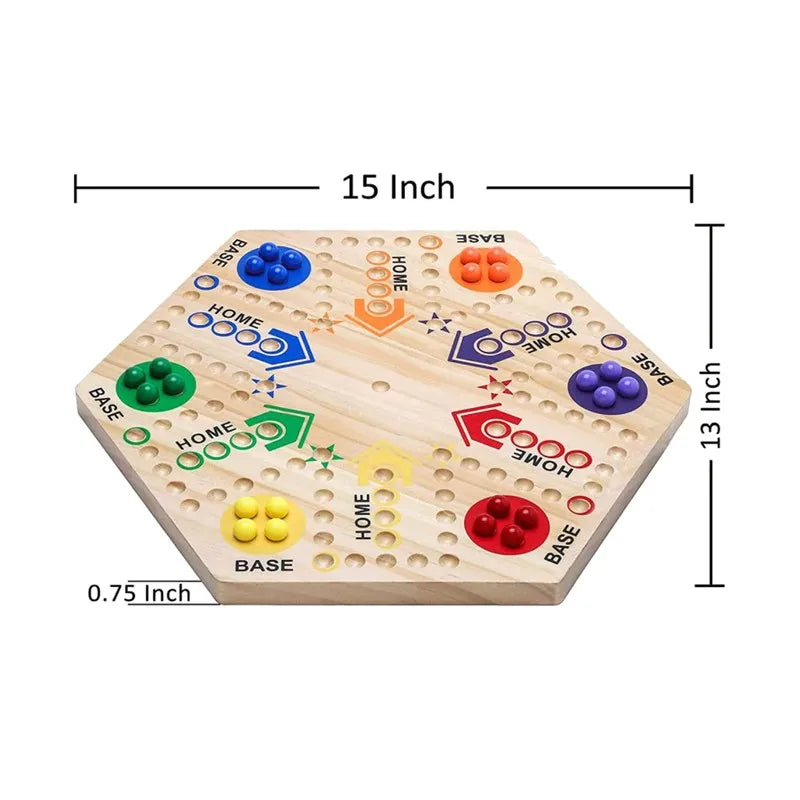 Wooden Board Game Toys 4-6 People Interactive Entertainment Toys Double-Sided Painted Toys Christmas Halloween Gifts For Kids