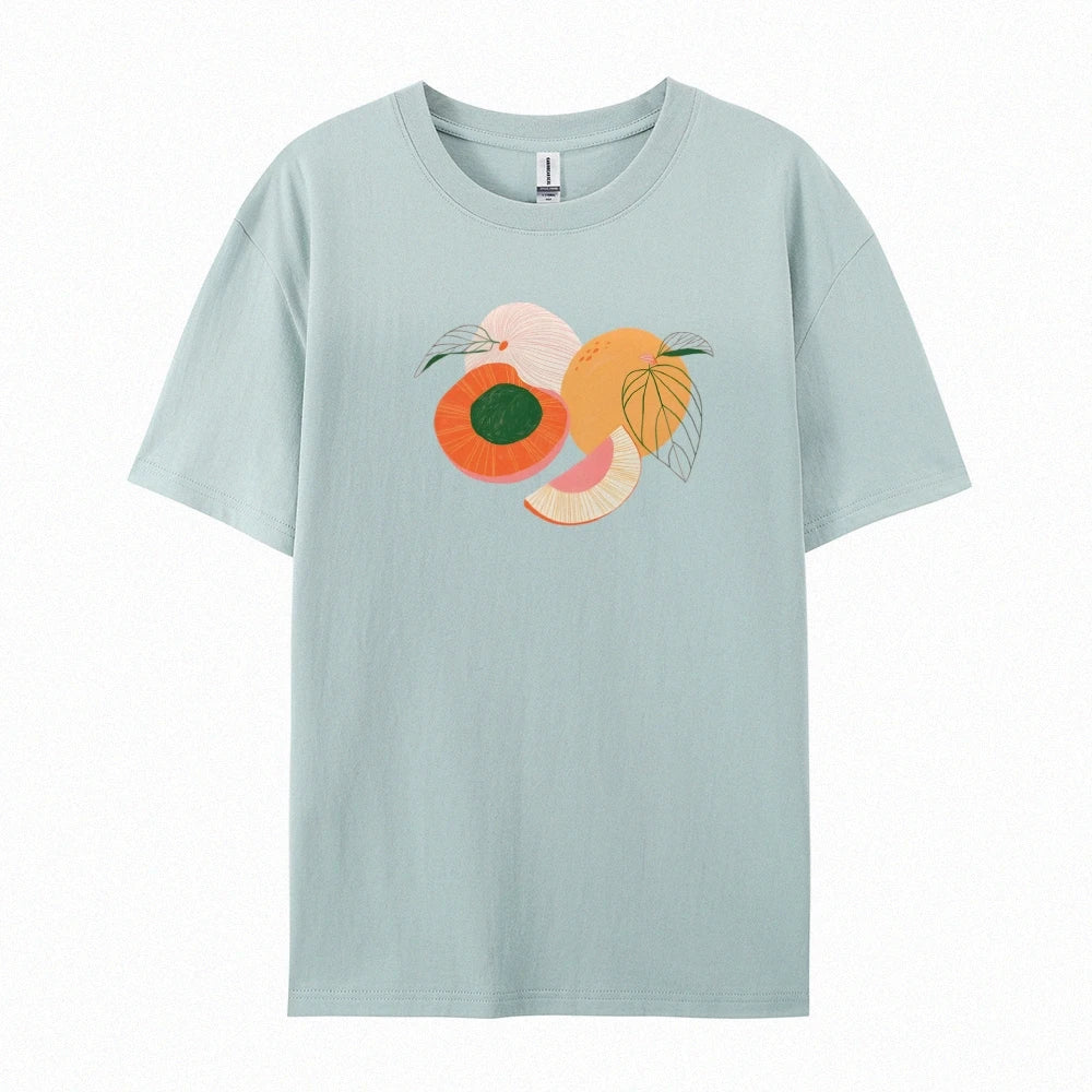 Breathable Cotton T-Shirt Women Y2K Inspired Graphic Design Tops With Lightweight Fabric Versatile Basic Wardrobe Essential