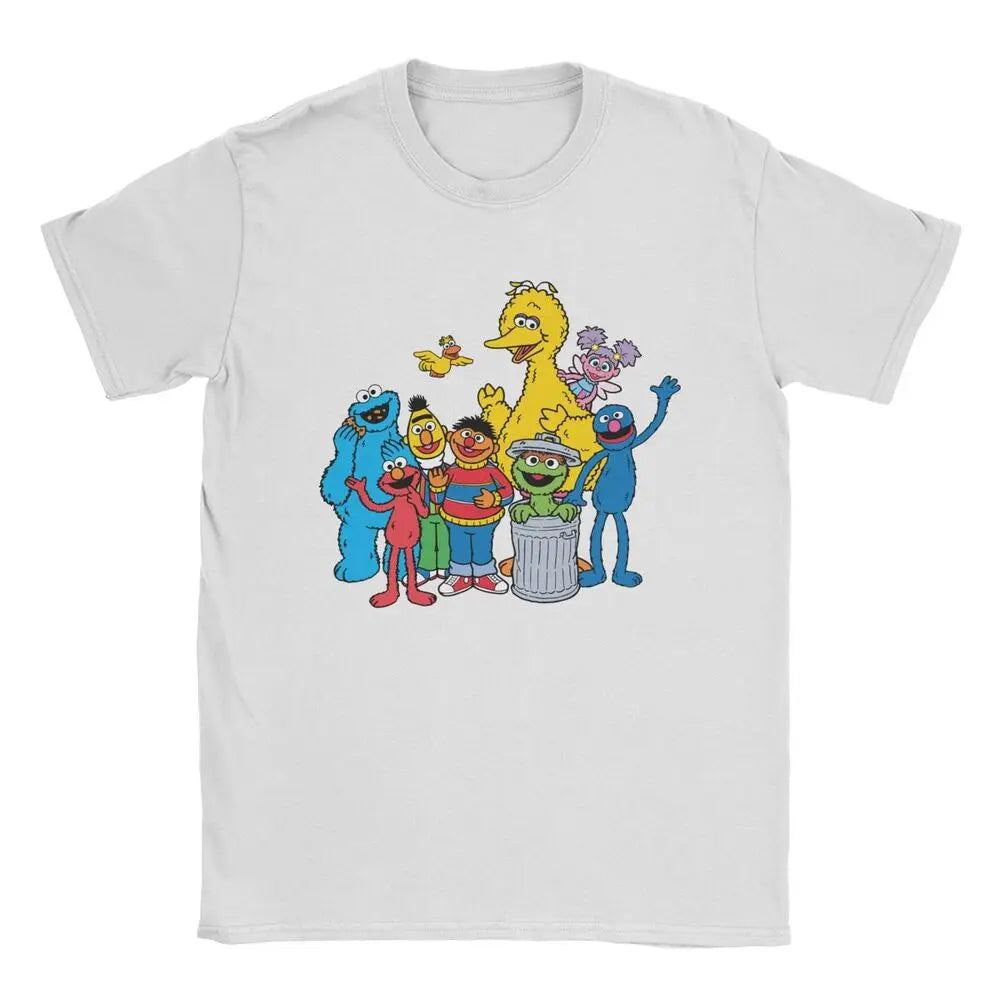 Sesamed Sweet Streets Men T Shirts Amazing Tee Shirt Short Sleeve Crewneck T-Shirts Cotton Unique Tops