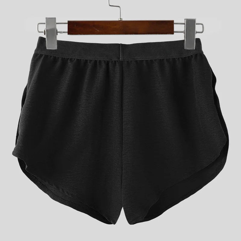 INCERUN Men Shorts Solid Color Elastic Waist Split Side Button Men Bottoms Streetwear 2025 Fashion Sexy Casual Male Shorts S-5XL