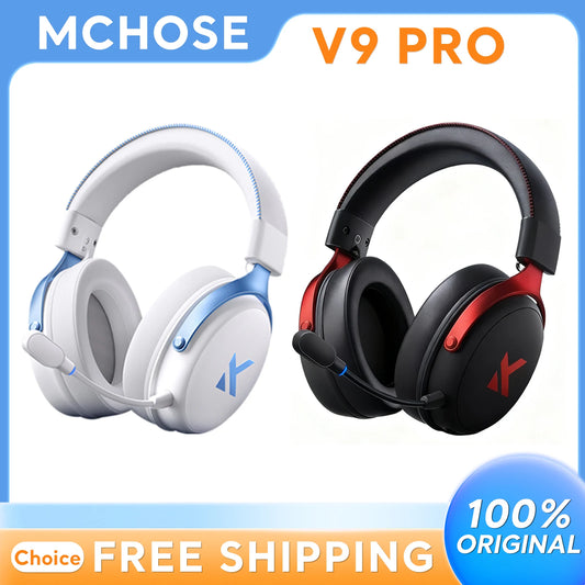 MCHOSE V9 Pro Wireless 3-Mode Headphones Esports Noise Reduction Mic Customizable Head-mounted Earphones for Music Gaming PC