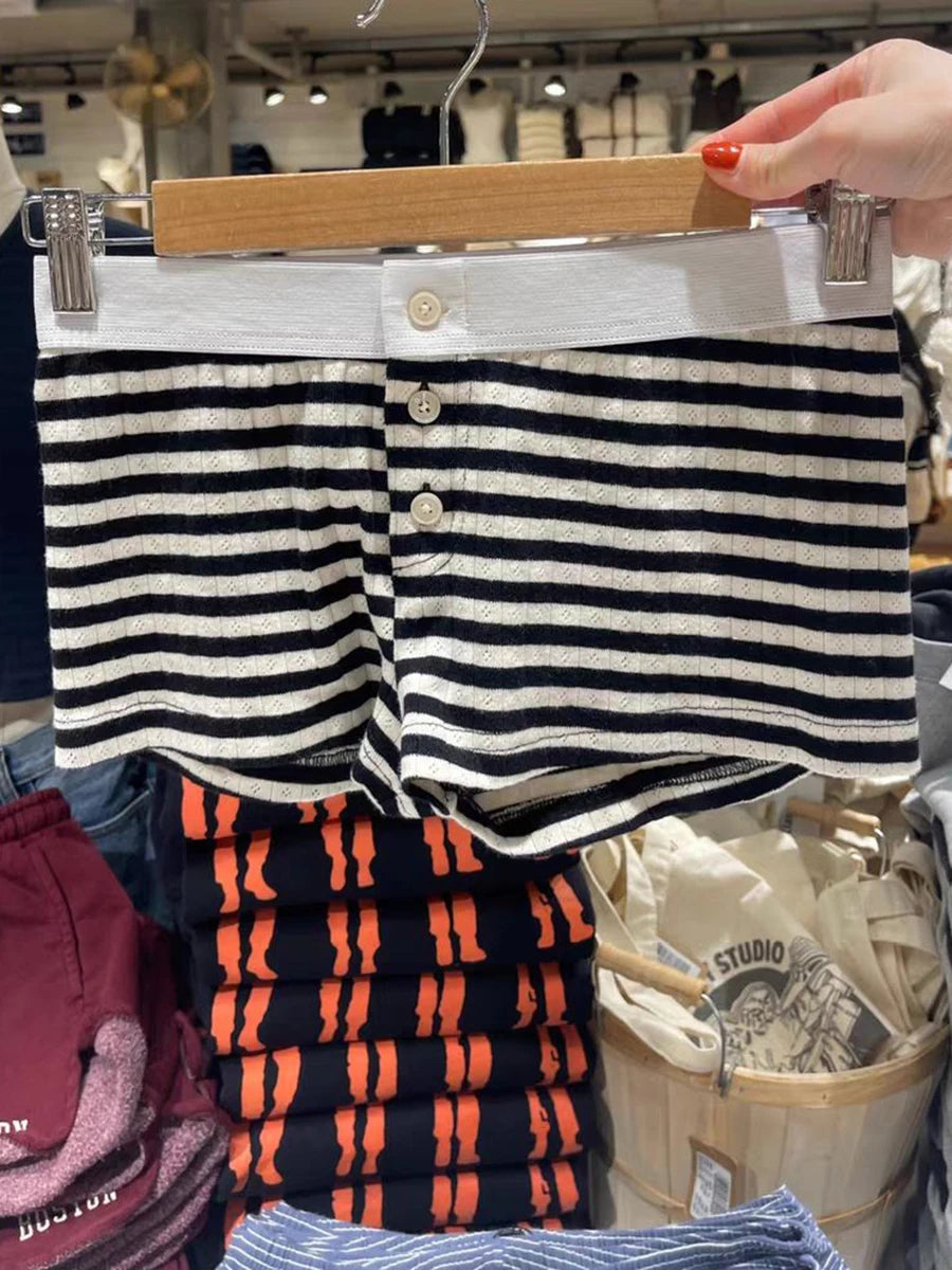 Purple Floral Print Home Shorts Summer Patchwork Elastic Waist Straight Short Pant Casual Cute Cotton Pants Woman Clothing