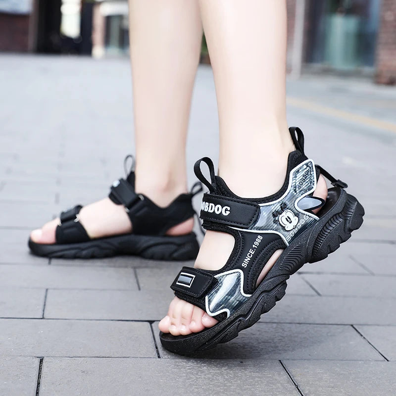Kids Summer Shoes Fashion Big Boys Beach Sandals Children Casual Sports Sandals Color Matching Anti-skid Classic Size 28-40