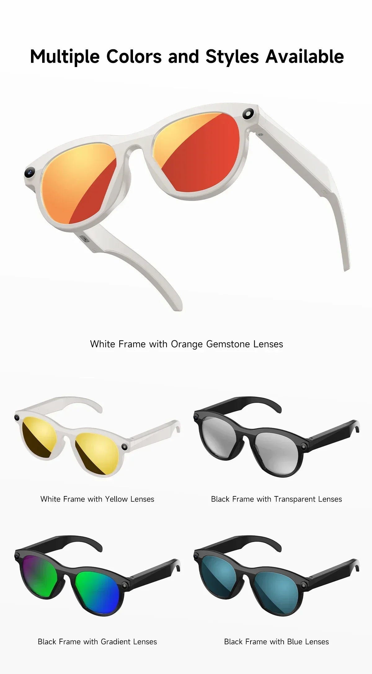 2025 Smart Glasses Photography Video AI Intelligent Interactive Translation Smart Sunglasses Bluetooth Call Music Play For IOS