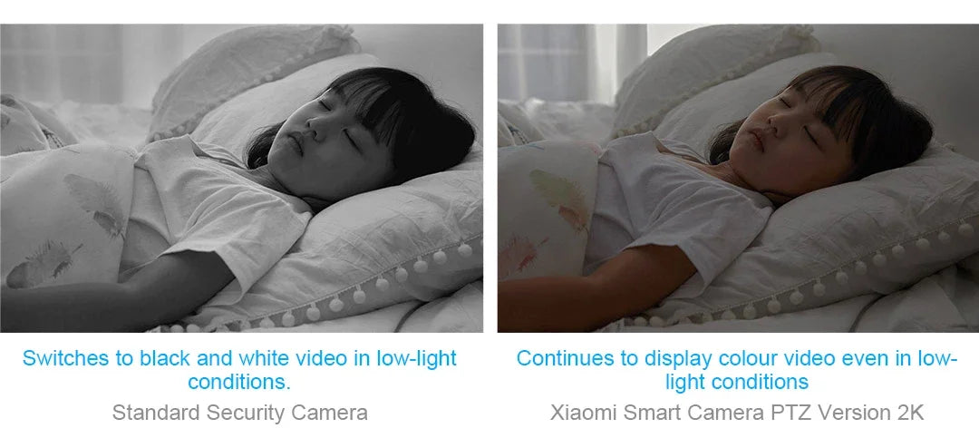 XIAOMI Home Security Intelligent Wifi Camera PTZ 2K,Color Night Vision,Two‑Way Audio,AI Human Face Detection,Chinese Version