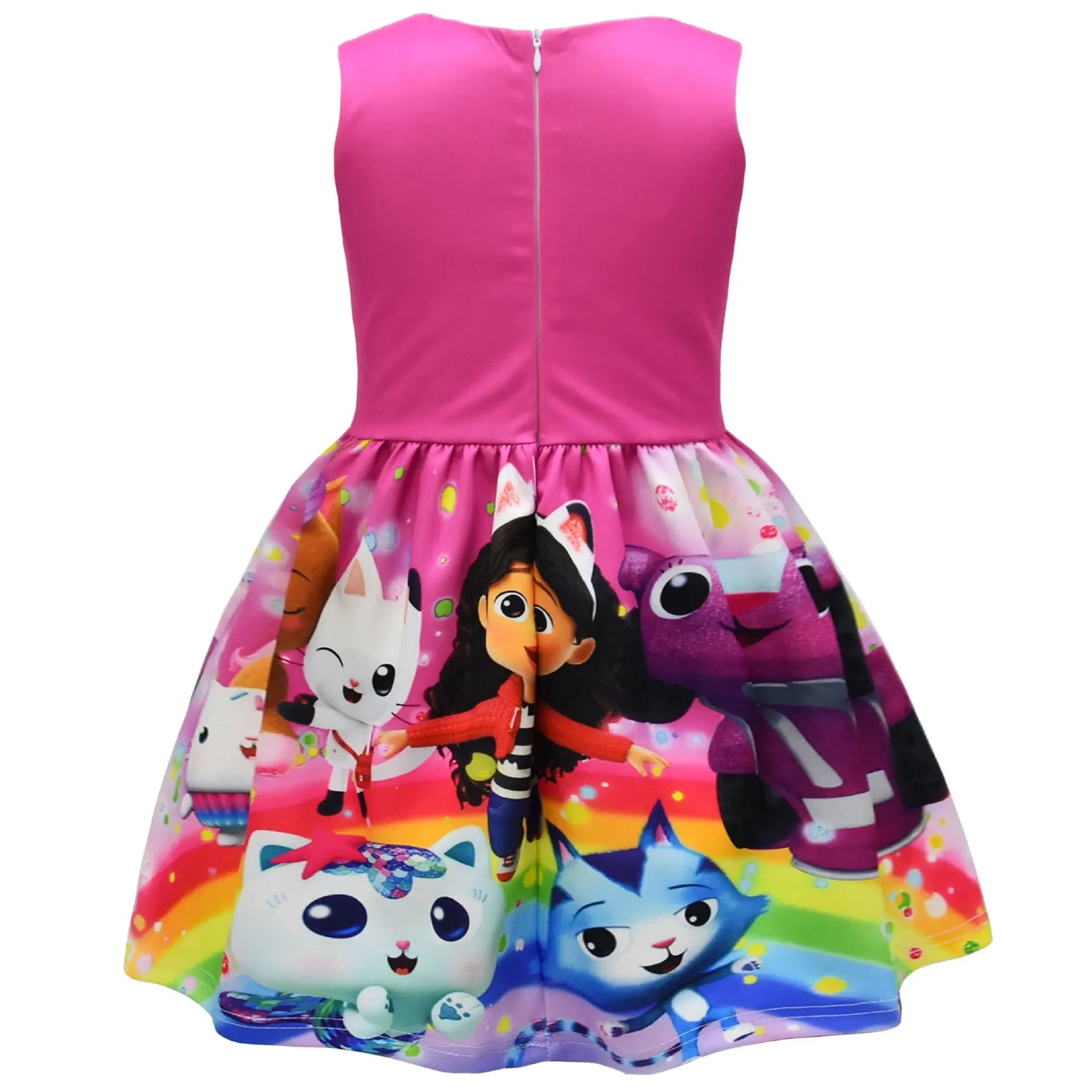Gabby's Dollhouse Kids Clothes Summer Baby Girls Cute Princess Dress Cartoon Gabby Cats Toddler Girls Birthday Party Dresses