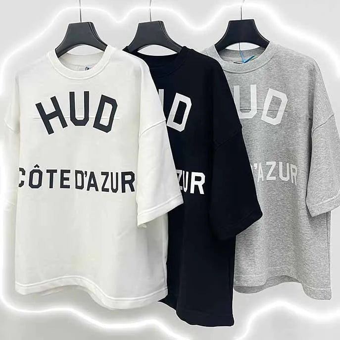 2025 Best Version Big Logo Printed Women Men T shirts tees Hiphop Oversized Off-shoulder Men Casual Cotton T shirt