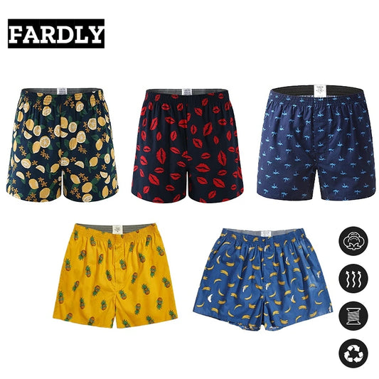 3PCS Men Shorts Boxers Mens Underwear Cotton Loose Shorts Male Plain Underwear Homewear Comfortable Boxer for Man Mens Panties